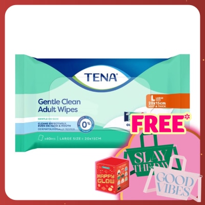 TENA Gentle Clean Adult Wipes 40s