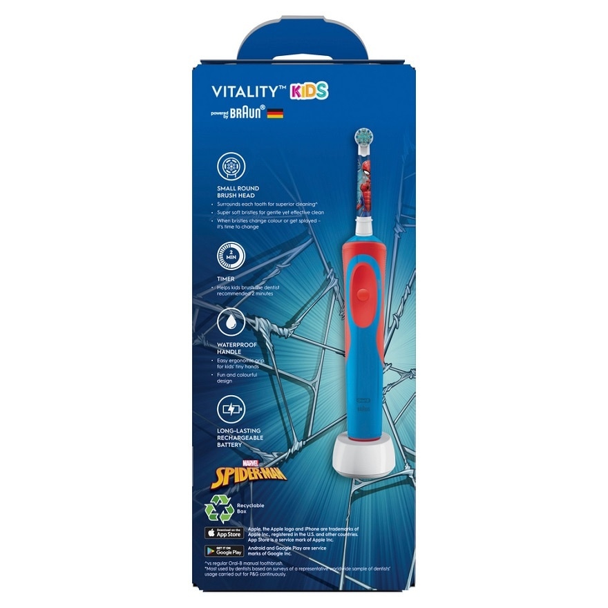 Pro Battery Kids Toothbrush Spiderman 1s