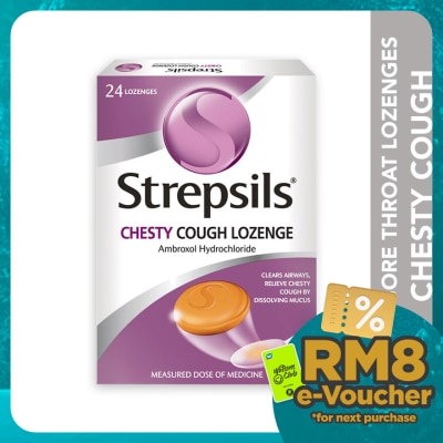 STREPSILS Sore Throat Lozenges Chesty Cough 24s