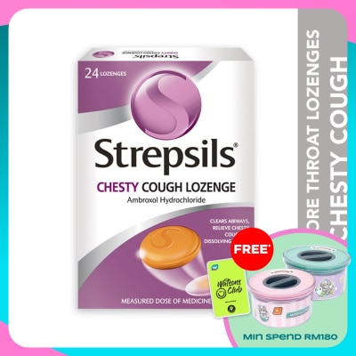 STREPSILS Sore Throat Lozenges Chesty Cough 24s