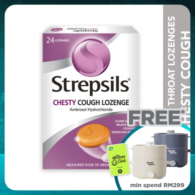 STREPSILS Sore Throat Lozenges Chesty Cough 24s