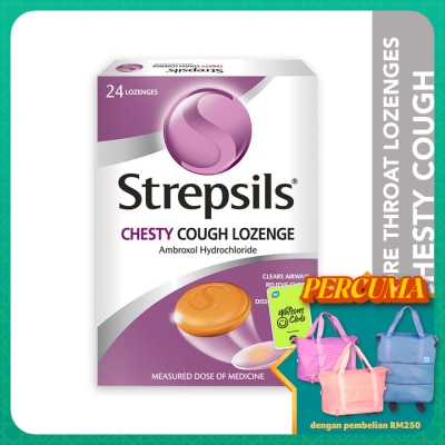 STREPSILS Sore Throat Lozenges Chesty Cough 24s