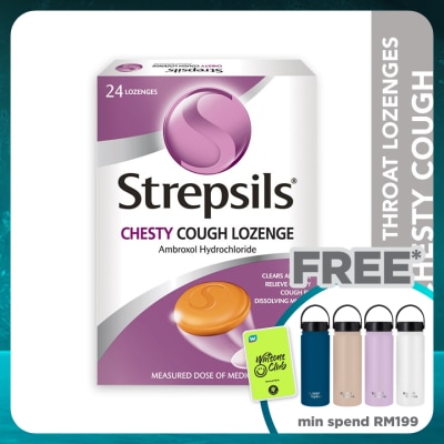 STREPSILS Sore Throat Lozenges Chesty Cough 24s