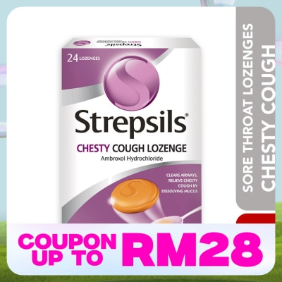 STREPSILS Sore Throat Lozenges Chesty Cough 24s