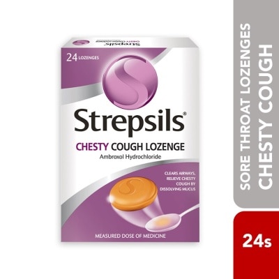 STREPSILS Sore Throat Lozenges Chesty Cough 24s