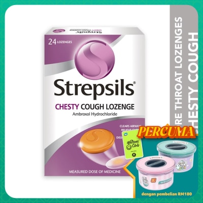 STREPSILS Sore Throat Lozenges Chesty Cough 24s
