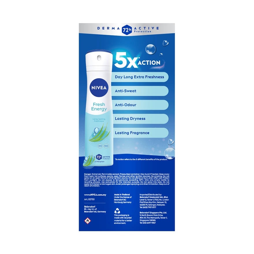 Deodorant Energy Fresh Spray Twin Pack 2x150ml