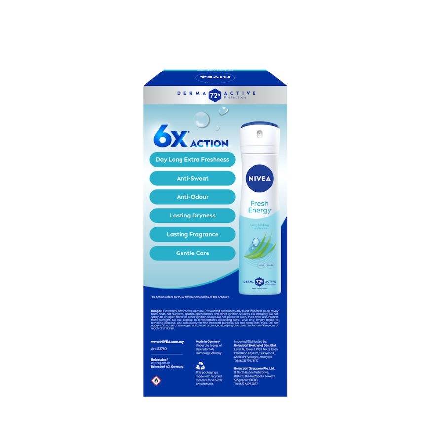 Deodorant Energy Fresh Spray Twin Pack 2x150ml image