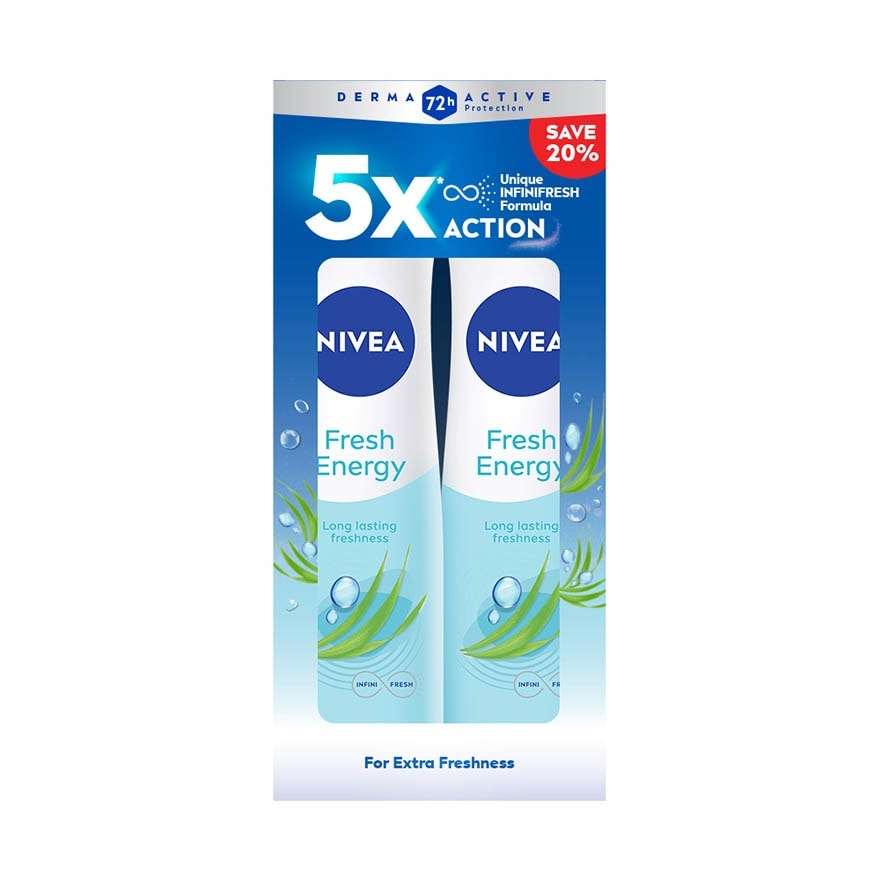 Deodorant Energy Fresh Spray Twin Pack 2x150ml
