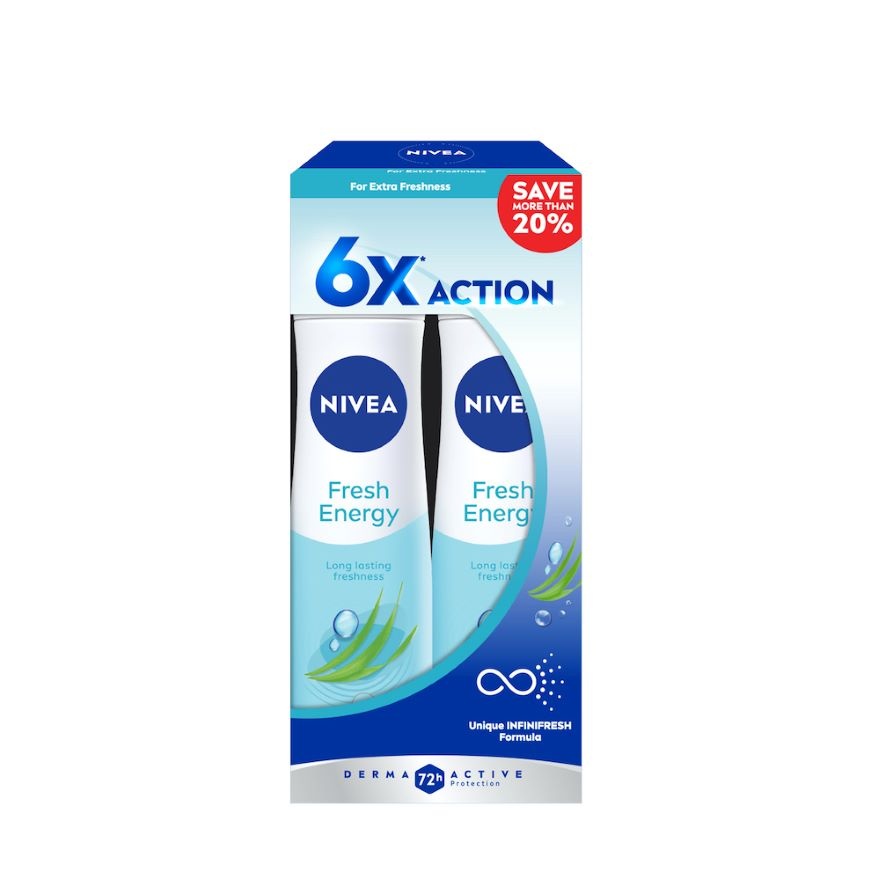 Deodorant Energy Fresh Spray Twin Pack 2x150ml image