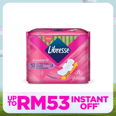 LIBRESSE Invisible Fit Ultra Thin Night Wing 28.5cm 12s