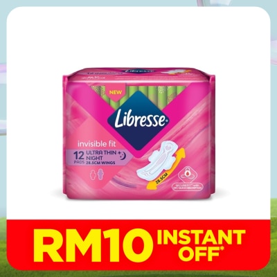 LIBRESSE Invisible Fit Ultra Thin Night Wing 28.5cm 12s