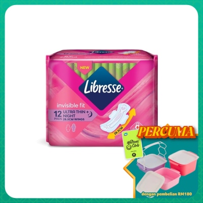 LIBRESSE - Invisible Fit Ultra Thin Night Wing 28.5cm 12s