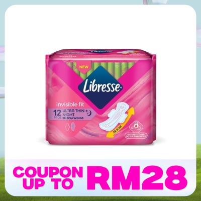 LIBRESSE Invisible Fit Ultra Thin Night Wing 28.5cm 12s