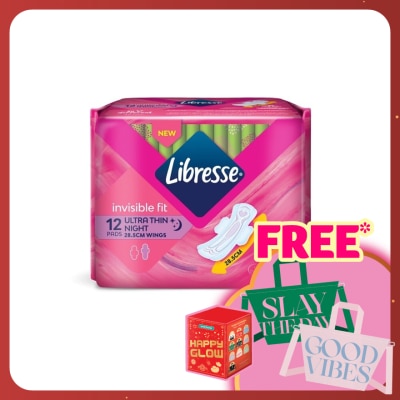 LIBRESSE Invisible Fit Ultra Thin Night Wing 28.5cm 12s