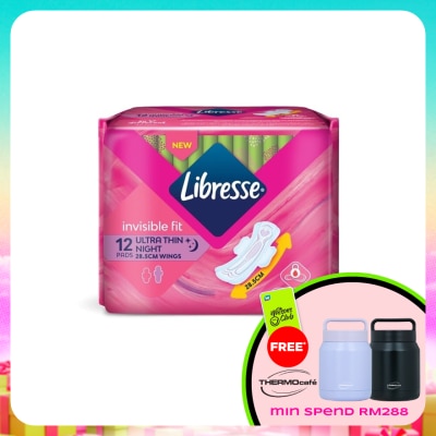 LIBRESSE - Invisible Fit Ultra Thin Night Wing 28.5cm 12s