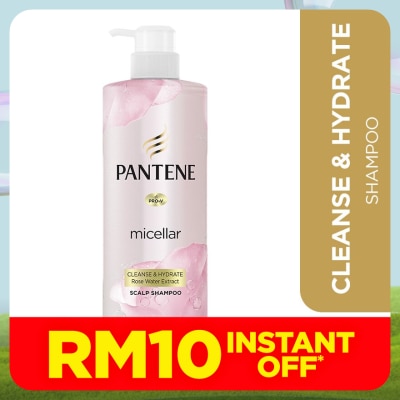 PANTENE Micellar Shampoo Rose Water Detox & Hydrate 530ml