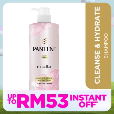 PANTENE Micellar Shampoo Rose Water Detox & Hydrate 530ml