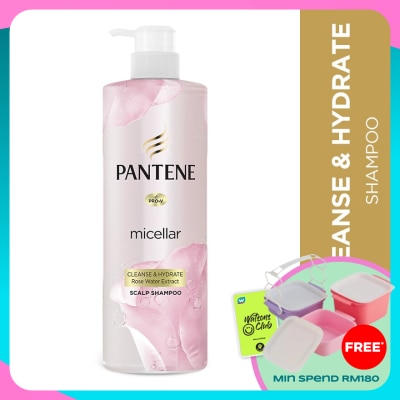 PANTENE Micellar Shampoo Rose Water Detox & Hydrate 530ml