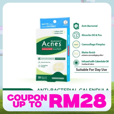 MENTHOLATUM ACNES Anti-Bacterial Calendula Day Patch 36's