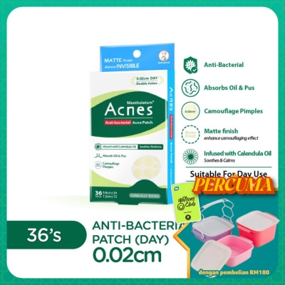 MENTHOLATUM ACNES - Anti-Bacterial Calendula Day Patch 36's