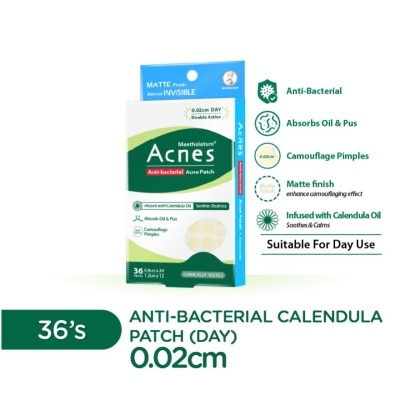 MENTHOLATUM ACNES Anti-Bacterial Calendula Day Patch 36's