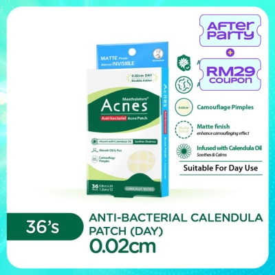 MENTHOLATUM ACNES Anti-Bacterial Calendula Day Patch 36's