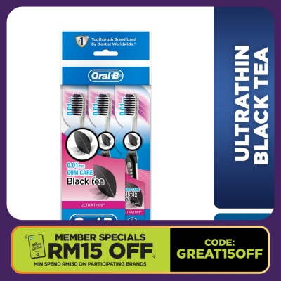 ORAL-B Ultra Thin Toothbrush Black Tea (B2F1) 1's