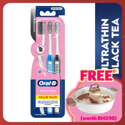 ORAL-B Ultrathin Black Tea Toothbrush Blister 3s