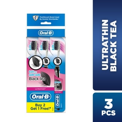 ORAL-B Ultra Thin Toothbrush Black Tea (B2F1) 1's