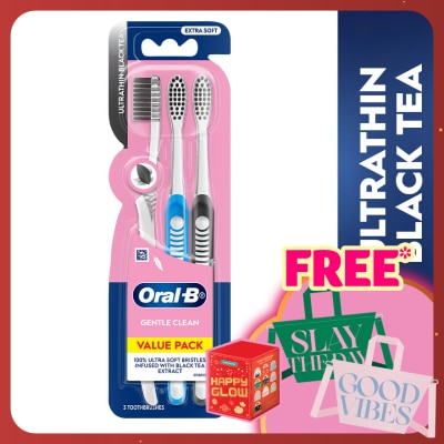 ORAL-B Ultrathin Black Tea Toothbrush Blister 3s