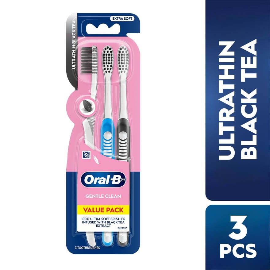Ultrathin Black Tea Toothbrush Blister 3s