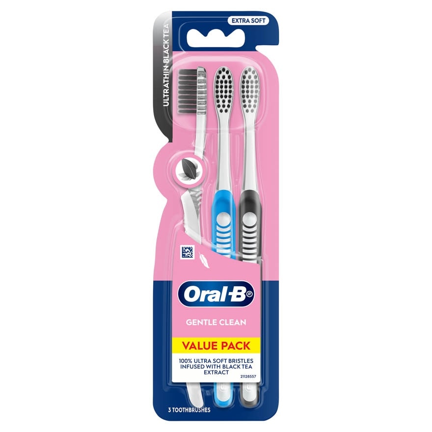 Ultrathin Black Tea Toothbrush Blister 3s