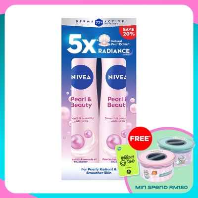 NIVEA Deodorant Pearl Beauty Spray Twin Pack 2 x 150ml