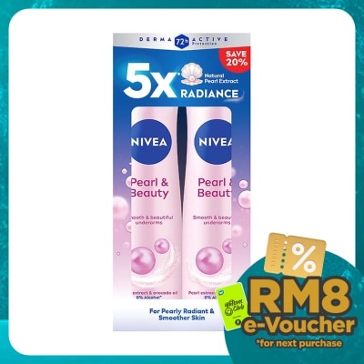 NIVEA Deodorant Pearl Beauty Spray Twin Pack 2 x 150ml