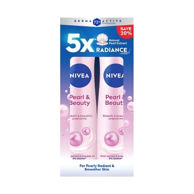 NIVEA Deodorant Pearl Beauty Spray Twin Pack 2 x 150ml