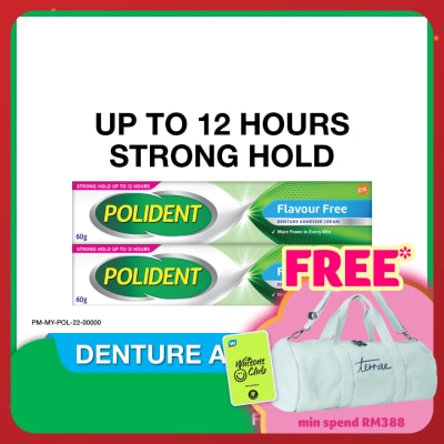 POLIDENT Denture Adhesive Cream 2x60g