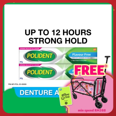 POLIDENT Denture Adhesive Cream 2x60g