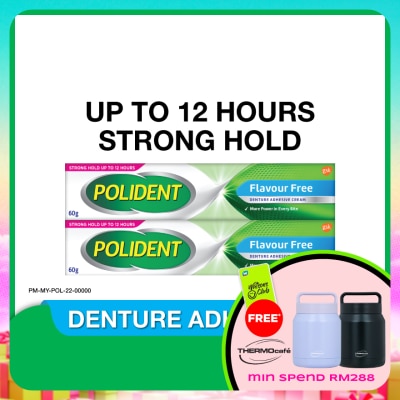POLIDENT - Denture Adhesive Cream 2x60g