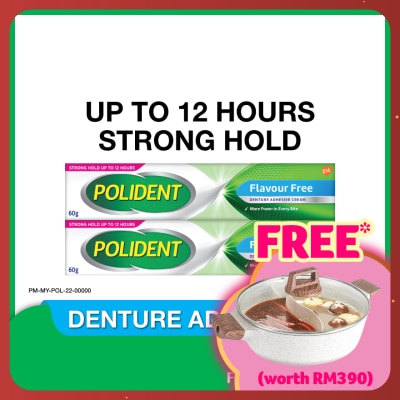POLIDENT Denture Adhesive Cream 2x60g