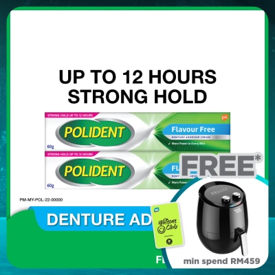 POLIDENT Denture Adhesive Cream 2x60g