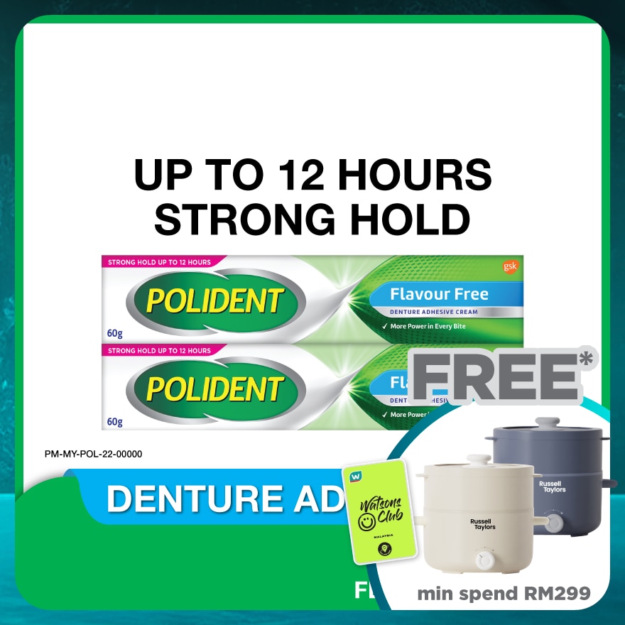 Denture Adhesive Cream 2x60g