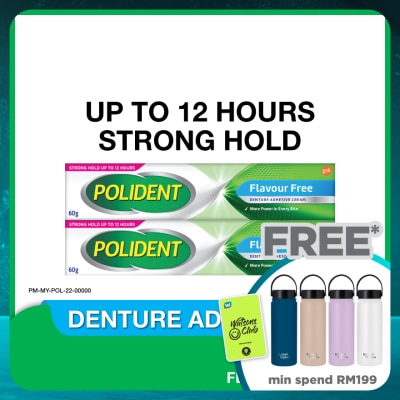 POLIDENT Denture Adhesive Cream 2x60g