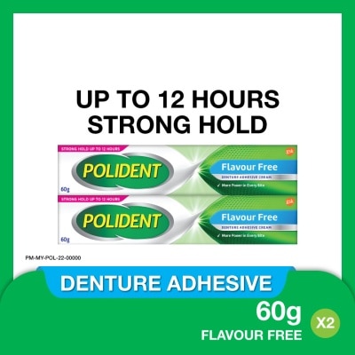 POLIDENT Denture Adhesive Cream 2x60g