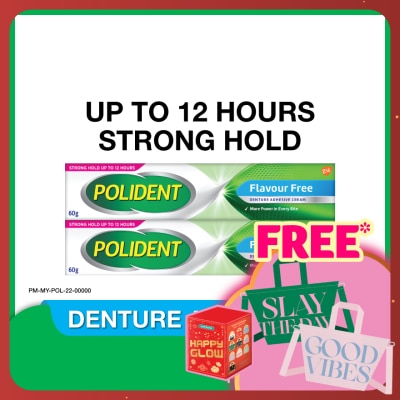 POLIDENT Denture Adhesive Cream 2x60g