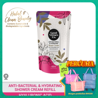 GOOD VIRTUES CO - Anti-Bacterial & Hydrating Shower Cream With Hyaluronic Acid (Refill Pack) 550ml