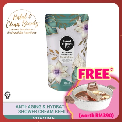 GOOD VIRTUES CO Anti-Aging & Hydrating Shower Cream With Vitamin E (Refill Pack) 600ml