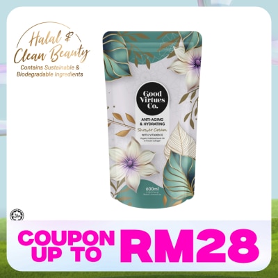 GOOD VIRTUES CO Anti-Aging & Hydrating Shower Cream With Vitamin E (Refill Pack) 600ml