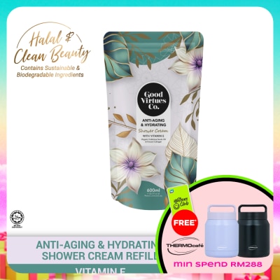 GOOD VIRTUES CO - Anti-Aging & Hydrating Shower Cream With Vitamin E (Refill Pack) 600ml