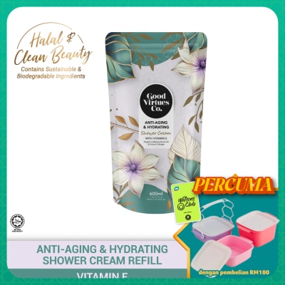 GOOD VIRTUES CO - Anti-Aging & Hydrating Shower Cream With Vitamin E (Refill Pack) 600ml